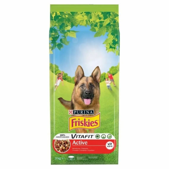 Friskies Száraz Kutya Active 3kg – száraz kutyatáp