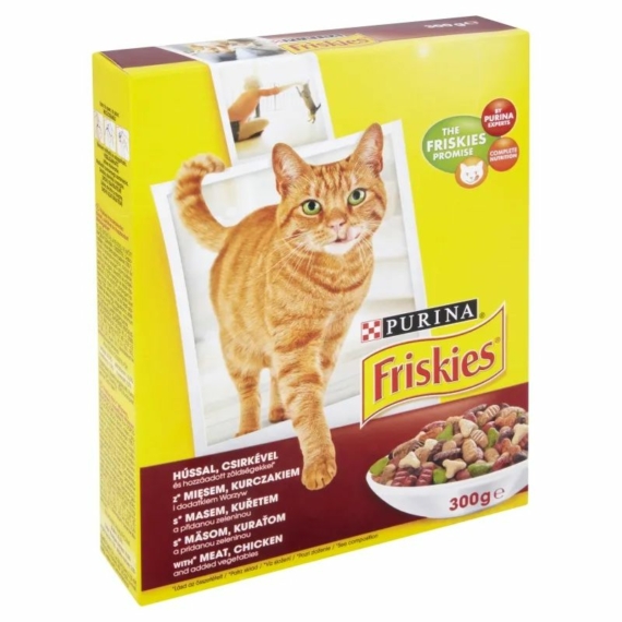 Friskies Száraz Macska Hús+Csirke+Zöldség 300g – száraz macskatáp
