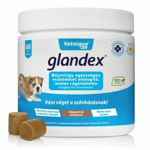 Glandex 240g 60 db rágótabletta – táplálékkiegészítő kutyáknak