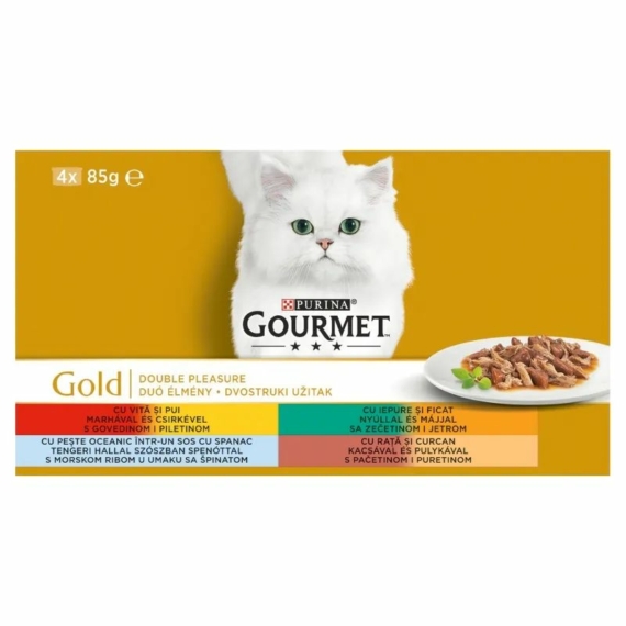 Gourmet Gold Multipack Duó (4x85g) – konzerves macskaeledel