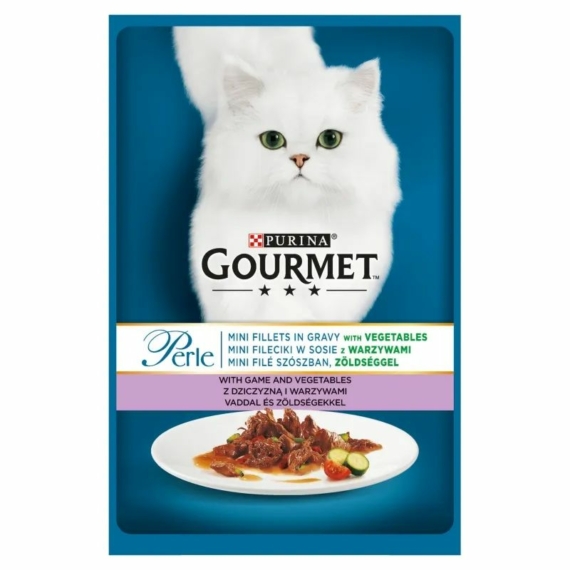Gourmet Perle Vadhússal És Zöldségekkel - Grillezett 85g – konzerves macskaeledel