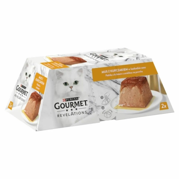 Gourmet Relevations Pastétom Csirkével és szósszal 2x57g – konzerves macskaeledel