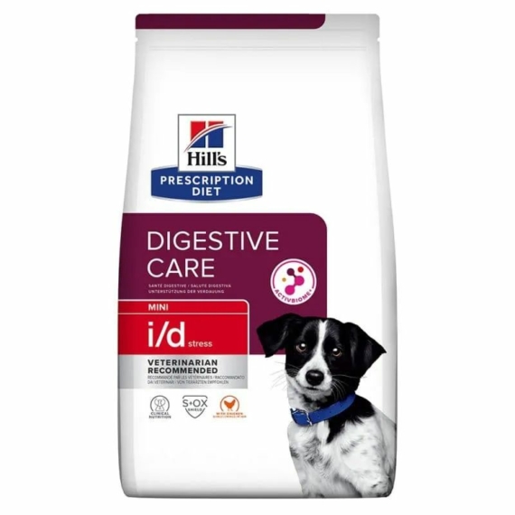 Hills Pescription Diet  Canine I/D Sress Mini 1 kg - stresszfaktor okozta  gasztrointesztináli – száraz kutyatáp