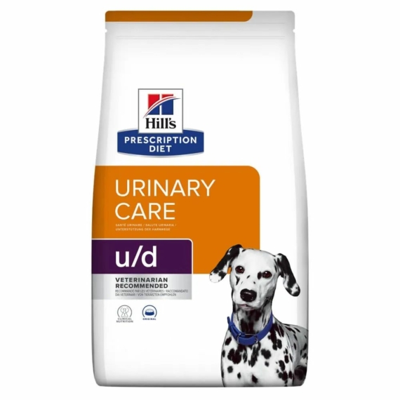 Hills Pescription Diet  Canine U/D 4 kg - urát- és cisztin-húgykövek feloldása; urát-, oxalát-, – száraz kutyatáp