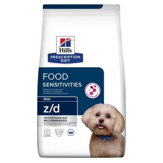 Hills Pescription Diet  Canine Z/D Mini 1 kg - táplálékallergia étrendi kezelése, kimutatása e – száraz kutyatáp