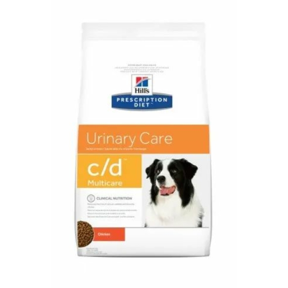 Hills Prescription Diet  Canine C/D 12 kg - struvit és kalcium-oxalát húgykövesség – száraz kutyatáp
