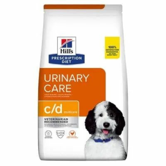 Hills Prescription Diet  Canine C/D 2 kg - struvit és kalcium-oxalát húgykövesség – száraz kutyatáp