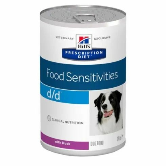 Hills Prescription Diet  Canine D/D Duck 370 g - táplálékallergiás reakciók csökkentésére és a bő – konzerves kutyaeledel