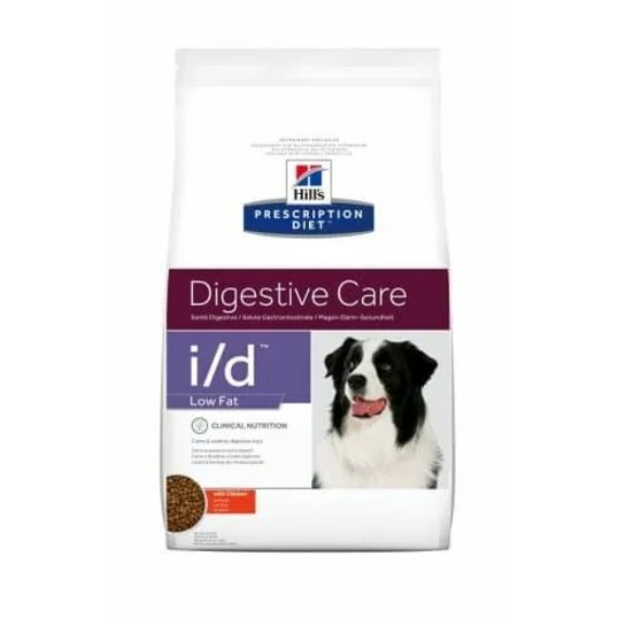 Hills Prescription Diet  Canine I/D Low Fat 12 kg - zsírszegény diétára jól reagáló  GI rendellen – száraz kutyatáp
