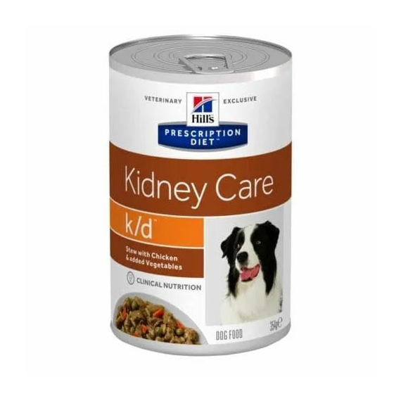 Hills Prescription Diet  Canine K/D 370 g - krónikus vesebetegség és korai stádiumú szívbetegség – konzerves kutyaeledel