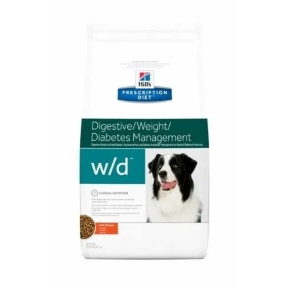Hills Prescription Diet  Canine W/D 1.5 kg - cukorbetegség, súly szintentartása, rostra reagáló G – száraz kutyatáp