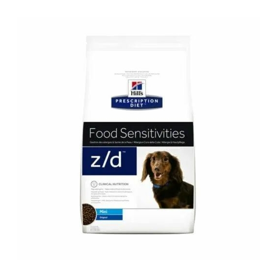 Hills Prescription Diet  Canine Z/D Mini 1.5 kg - táplálékallergia étrendi kezelése, kimutatása e – száraz kutyatáp