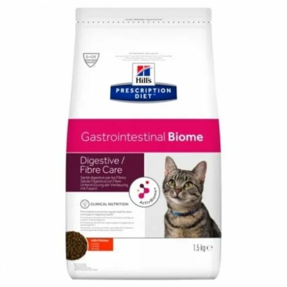 Hills Prescription Diet  Feline GI Biome 5 kg - székrekedés, rostérzékeny, szteroidokra reagáló e – száraz macskatáp