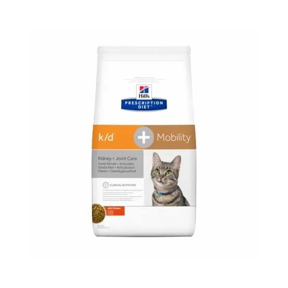 Hills Prescription Diet  Feline K/D + Mobility 5 kg - krónikus vesebetegség és izületi támogatás – száraz macskatáp