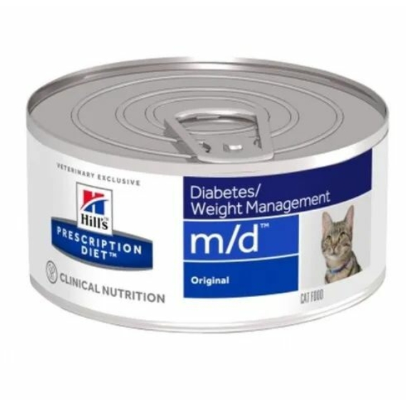 Hills Prescription Diet  Feline M/D 156 g - cukorbetegség, túlsúly – konzerves macskaeledel