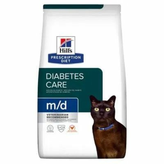 Hills Prescription Diet  Feline M/D 5 kg - cukorbetegség, túlsúly – száraz macskatáp