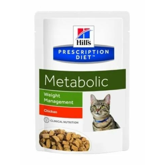 Hills Prescription Diet  Feline Metabolic 12x85g - elhízott és túlsúlyos macskák étrendi kezelése – konzerves macskaeledel