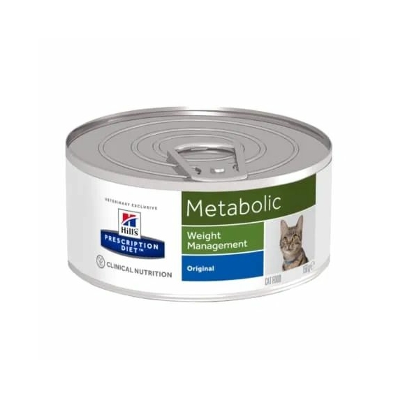 Hills Prescription Diet  Feline Metabolic 156 g - elhízott és túlsúlyos macskák étrendi kezelése, – konzerves macskaeledel