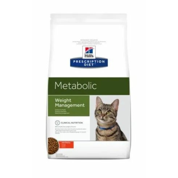 Hills Prescription Diet  Feline Metabolic 4 kg - elhízott és túlsúlyos macskák étrendi kezelése, – száraz macskatáp