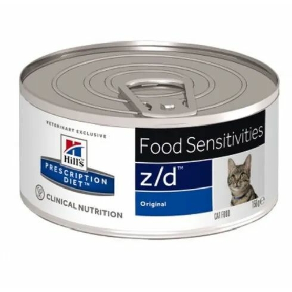 Hills Prescription Diet  Feline Z/D 156 g - táplálékallergia étredni kezelése, kimutatása eliminá – konzerves macskaeledel