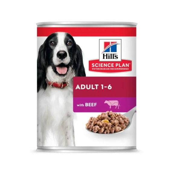 Hills Science Plan Canine Adult Beef Konzerv 370 g – konzerves kutyaeledel