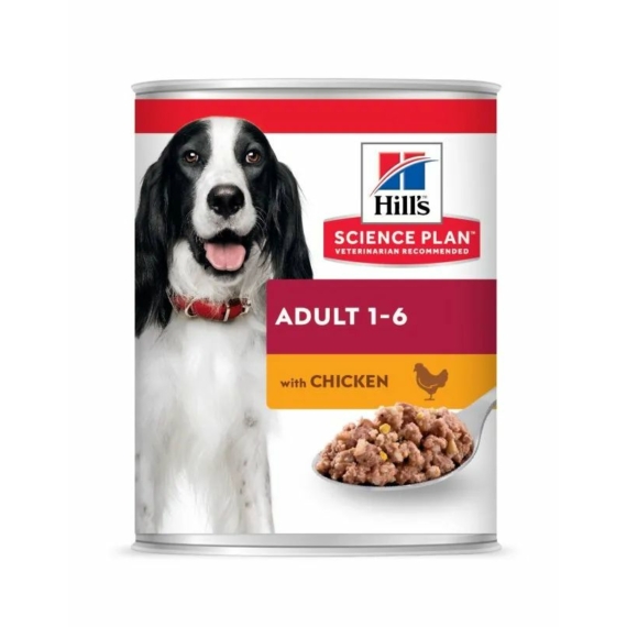 Hills Science Plan Canine Adult Chicken Konzerv 370 g – konzerves kutyaeledel