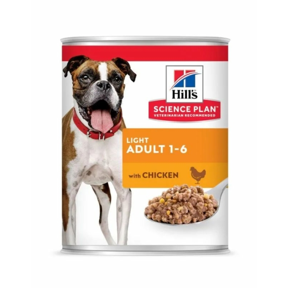 Hills Science Plan Canine Adult Light Chicken Konzerv 370 g – konzerves kutyaeledel