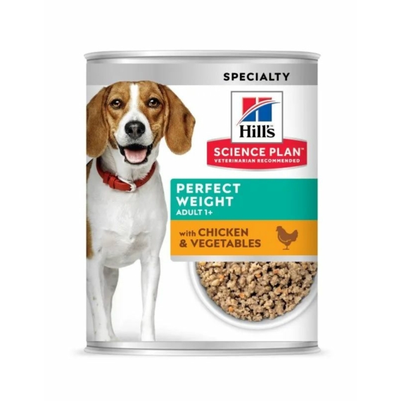Hills Science Plan Canine Adult Perfect Weight Konzerv 363 g – konzerves kutyaeledel
