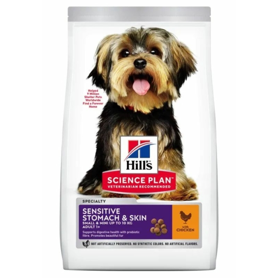Hills Science Plan Canine Adult Small&Miniature Sensitive Stomach & Skin 1.5 kg – száraz kutyatáp