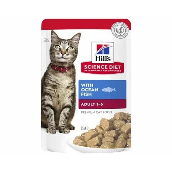 Hills Science Plan Feline Adult Favourite Selection Alutasak 12x85g – konzerves macskaeledel