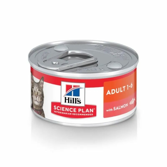 Hills Science Plan Feline Adult Salmon Konzerv 82 g – konzerves macskaeledel