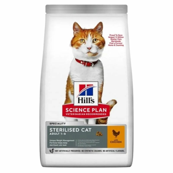 Hills Science Plan Feline Young Adult SterilizedCat Chicken 3 kg – száraz macskatáp