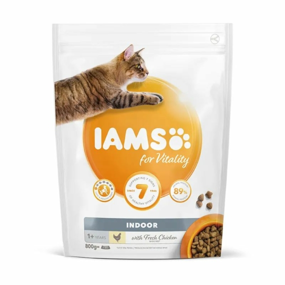 Iams Cat Adult Indoor csirke macskatáp 800g – száraz macskatáp