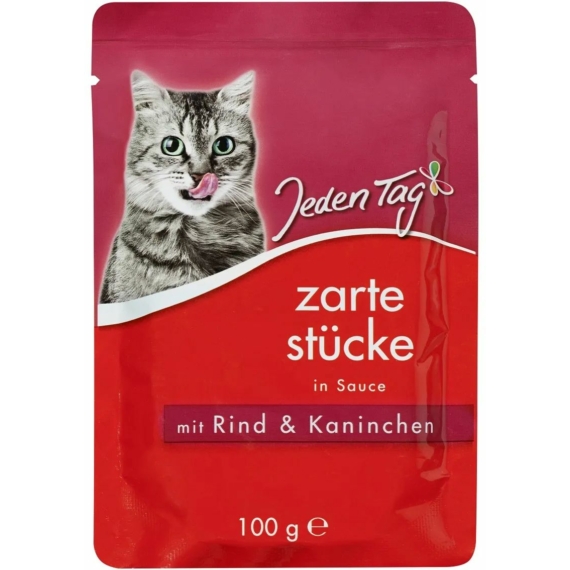 Jeden Tag Cat Adult Alutasak Marha&Nyúl szószban 100g – konzerves macskaeledel