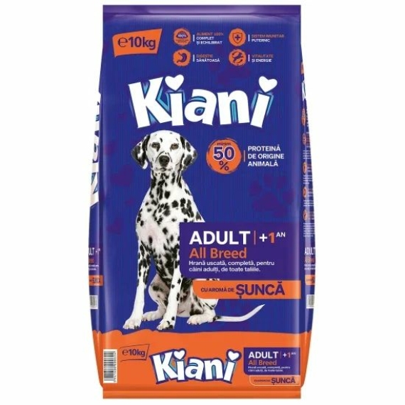 Kiani kutya száraztáp sonka 10kg – száraz kutyatáp