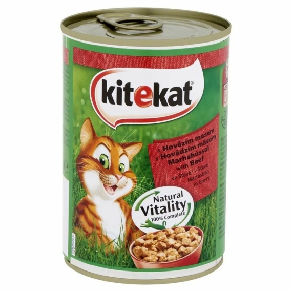 Kitekat Konzerv Marha 400g – konzerves macskaeledel