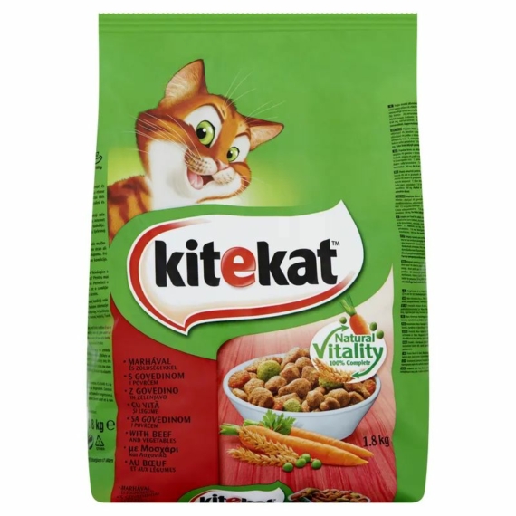 Kitekat Száraz Marha-Zöldség 1,8kg – száraz macskatáp