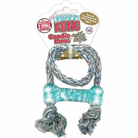 KONG Játék Puppy Goodie Csont Kötéllel Kölyökkutyáknak – kutyajáték
