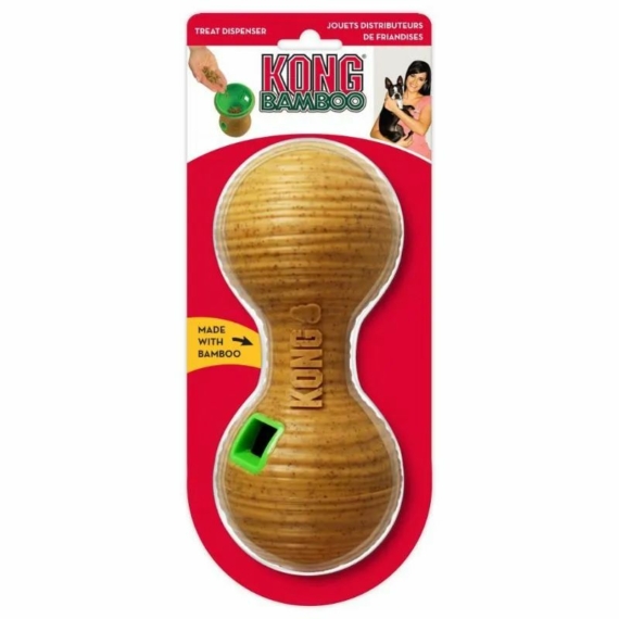 Kong Játék Snack Bambusz Dumbell M – snack kutyáknak