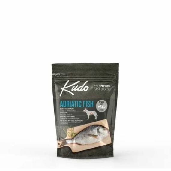 Kudo Low Grain Senior/Light Adriatic Fish száraz kutyatáp adriai hal 3kg – száraz kutyatáp