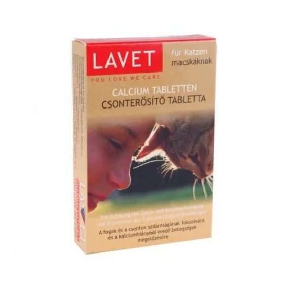 Lavet Calcium tabletta macska – táplálékkiegészítő macskáknak