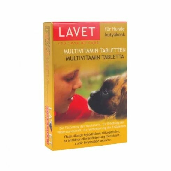 Lavet Multi tabletta kutya – táplálékkiegészítő kutyáknak