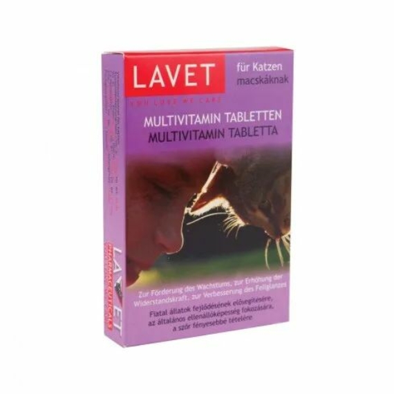 Lavet Multi tabletta macska – táplálékkiegészítő macskáknak