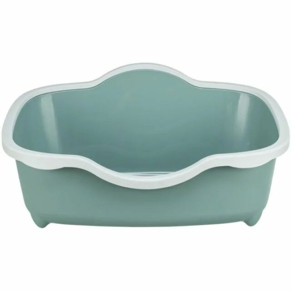 Macska Wc Davio peremmel 56x26x39cm zöld/fehér – macskaalom