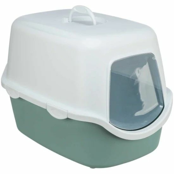 Macska WC Vico, Fedeles , 40 × 40 × 56 cm, Zálya zöld/Fehér – macskaalom