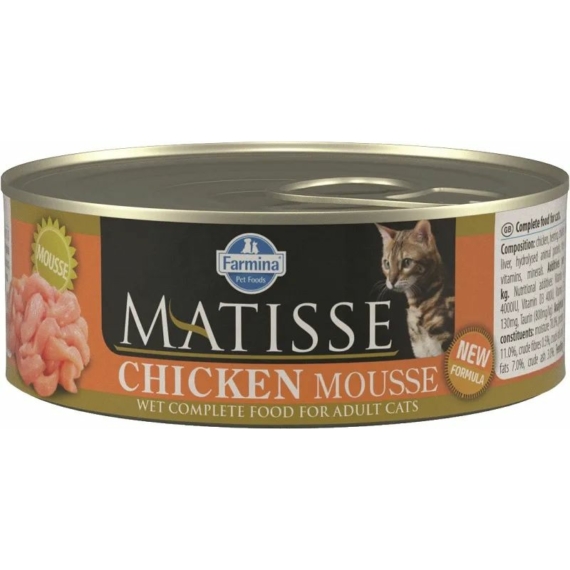 Matisse Cat konzerv Mousse Csirke 85g – konzerves macskaeledel