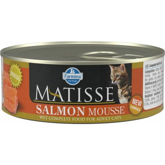 Matisse Cat konzerv Mousse Lazac 85g – konzerves macskaeledel