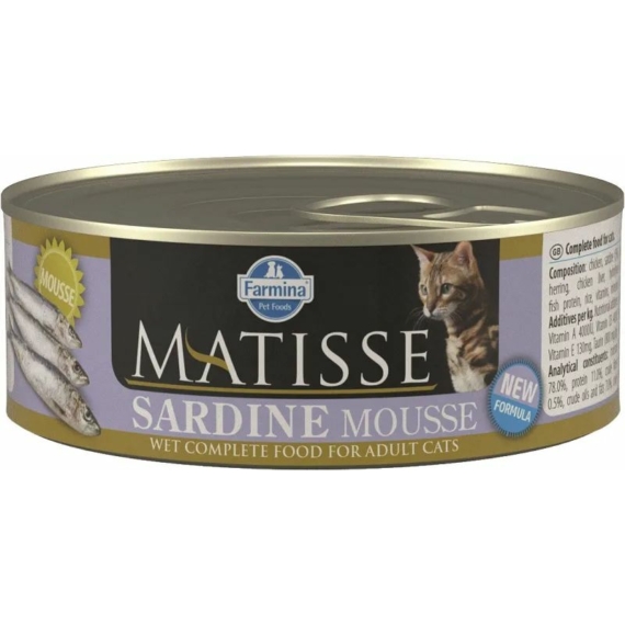 Matisse Cat konzerv Mousse Szardínia 85g – konzerves macskaeledel