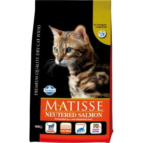 Matisse Salmon Neutered 400g – száraz macskatáp