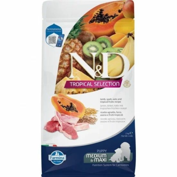 N&D Tropical Selection Dog Lamb Puppy medium & maxi 2kg – száraz kutyatáp
